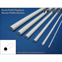 PK PRO Polystyrene Round Bar Profile 4,0 330mm