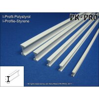 PK-PRO Polystyrol Doppel T Profil 8,0x4,0mm (330mm)