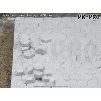 JUW-Hexagonal-Stones-Complement-Light-Gray-(1:32/35)-(160xBeginnings-/240xHalf-Stones)