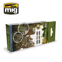 A.MIG-7176 Vegetation Diorama Colors (6x17mL)