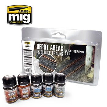 A.MIG-7470 Depot Areas -  Sludge Tracks Weathering Set (5x35mL)