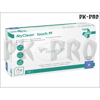 MyClean touch PF Latex-Einmalhandschuh Puderfrei - Größe S - 100x