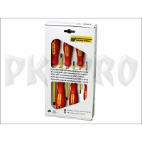 Insulated VDE screwdriver set (6-piece), flat-blade and PHILLIPS