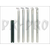 HSS tool set for female threads, for undercutting and recess cutting, 6 pieces