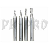 Milling cutter set, 4 pcs., DIN 327, HSS (2 - 3 - 4 - 5 mm)