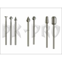 Feinfräsersatz (Wolfram-Vanadiumstahl), 3-tlg. (Rad, Kugel, Kegel)