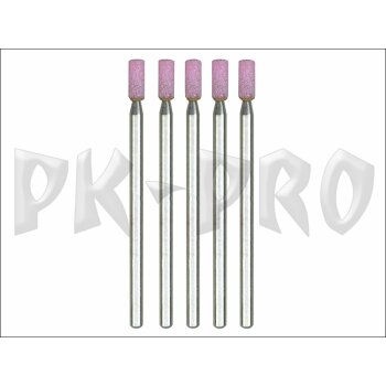 Corundum grinding bits, cylindrical, 5 pcs.