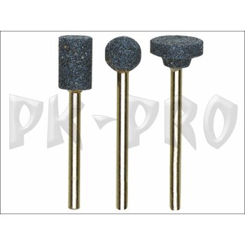 Corundum grinding bits, cylinder, 3 pcs.