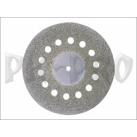 Diamond-coated cutting disc with cooling holes (Ø 38mm) + arbor