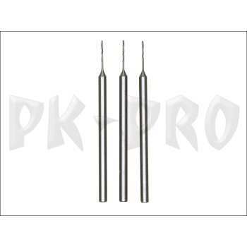 Tungsten vanadium drill bits, 0.5 mm, 3 pcs.