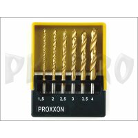 HSS twist drill set with centering spike, 6 pcs. (1.5 to 4 mm)