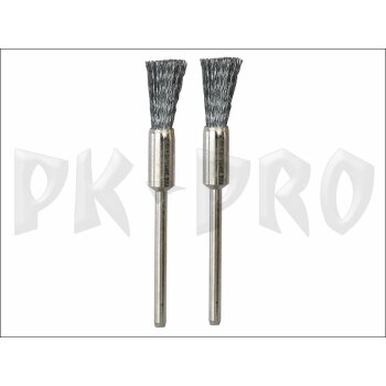 Steel wire brush, 8 mm diameter, 2 pcs.