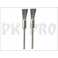 Steel wire brush, 8 mm diameter, 2 pcs.