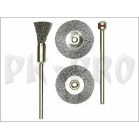 Steel wire wheel brushes, 22 mm diameter, 5 pcs.