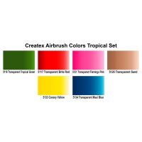 Createx 5810-00 Tropical Airbrush Set 6 x 60 ml