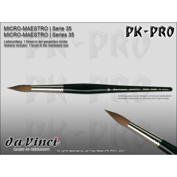 MAESTRO Water Colour Brush Extra Long And Pointedly Shaped - Series 35 - Size 1