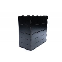 Black Paint Rack: Eckteil mit Schubladen