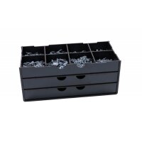 Black Paint Rack: Schrank mit 3 langen Schubladen