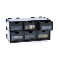 Black Paint Rack: Schrank mit 6 Schubladen