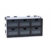 Black Paint Rack: Schrank mit 6 Schubladen