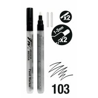 FW Marker Set 103 - 2 leere Marker inkl. Spitzen - Klein, 1-2mm Rund