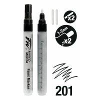 FW Marker Set 201 - 2 leere Marker inkl. Spitzen - Mittel, 1-2mm Rund