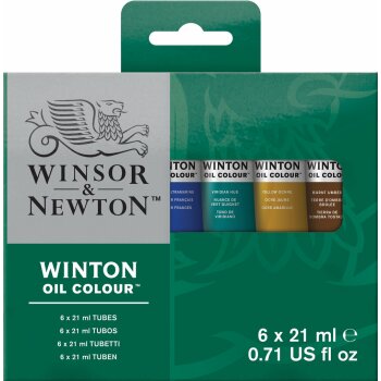 W&N Winton Ölfarben Tuben Set 6 x 21 ml Tuben