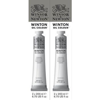 W&N Winton Ölfarbe Twinpack 2 x 200ml Tube Titanweiß