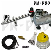 IWATA Eclipse HP-CS Airbrush (0,35mm) (ECL 4500) + Kompressor AS 18 2 Starter Set