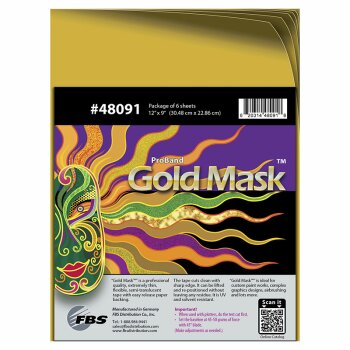 Gold Mask 30,48 cm x 22,86 cm (VE 6 Bögen)