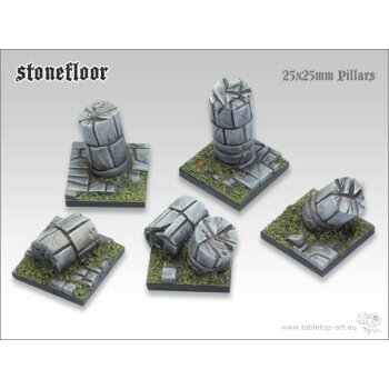 Stonefloor Bases - 25x25mm pillars (5)