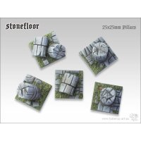 Stonefloor Bases - 25x25mm pillars (5)