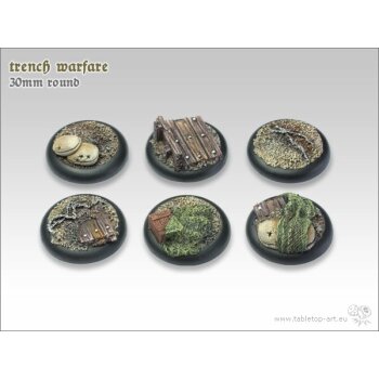 Trench Warfare Bases - 30mm Round Lip (5)