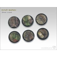 Trench Warfare Bases - 30mm Round Lip (5)