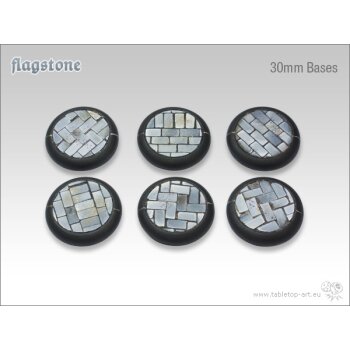 Flagstone Bases - 30mm Round Lip (5)