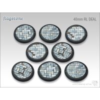 Flagstone Bases - 40mm Round Lip DEAL (8)