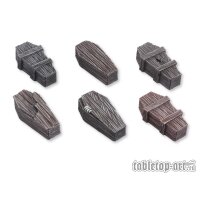 Wood Coffins - Set 2 (6)