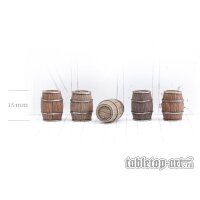 Wooden Barrels Set 2 - Medium Barrels (5)