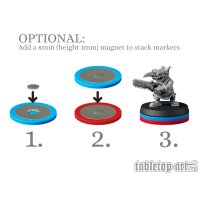 Skill and Squad Marker - 40mm Azure Blue (5)