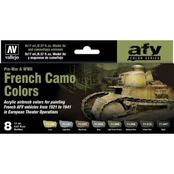 French Camo Colors Pre-War & WWII (8x17mL)