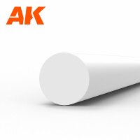 Rod 3.00 diameter x 350mm - STYRENE STRIP (4x)