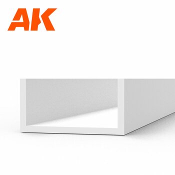 U Channel 5.0 width x 350mm - STYRENE STRIP (3x)