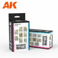 DEFENSIVE WALLS SET WARGAME (RESIN 30-35MM)