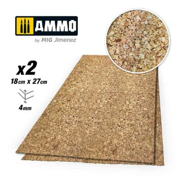 CREATE CORK Thick Grain (4mm) – 2 pcs (2x 18x27cm)