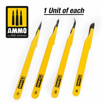 Standard Blade Set - 4 pcs. (1 Standard Blade Straight + 1 Blade Curved + 1 Blade Ripper + 1 Blade Curved Large)