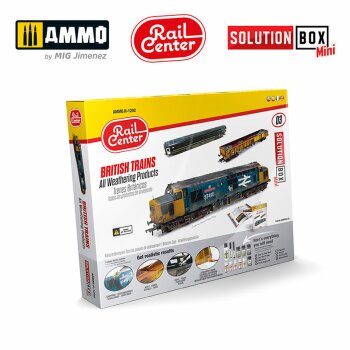 AMMO RAIL CENTER SOLUTION BOX MINI #03 - BRITISH TRAINS. All Weathering Products