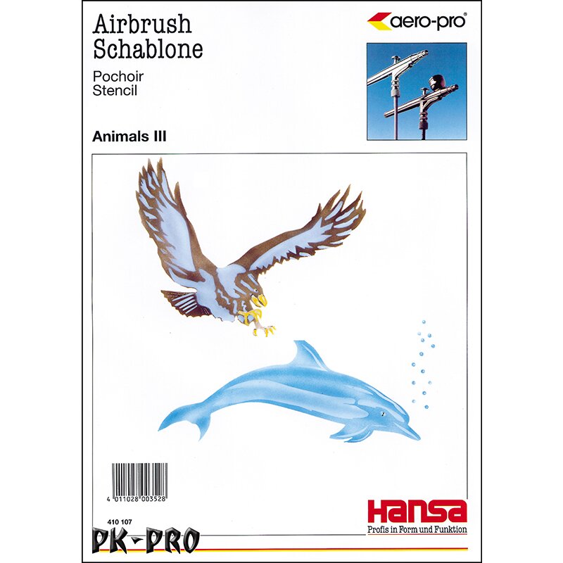 H S Schablone Step By Step Tiere Adler Und Delfin 1 Schablone Ca