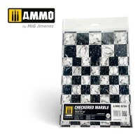 Checkered Marble. Round Die-cut for Bases for Wargames – 2 pcs.