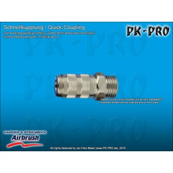H&S-quick coupling nd 2.7mm, with M4 male thread, e. g. for AZTEK-[104583]