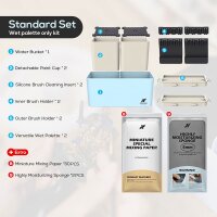Krydrufi All in One Modular Box-Standard Set Wet Palette Edition - Blau/Sand